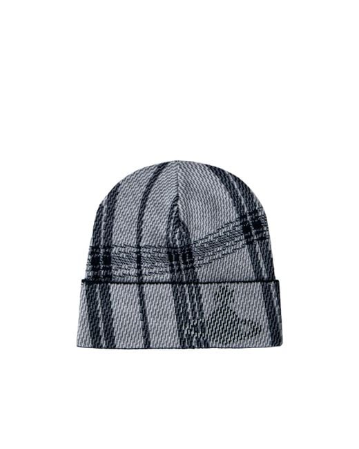 Vivienne Westwood Blue Tartan Beanie Hat for men