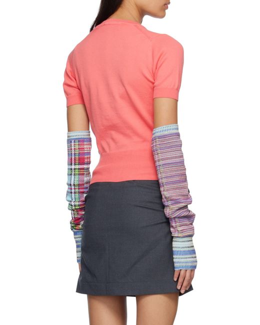 Vivienne Westwood Pink Orb Embroidered Knitted Top