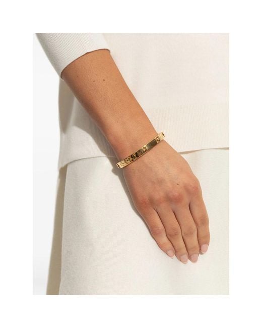 Kate Spade Metallic Clover-Embellished Bangle Bracelet