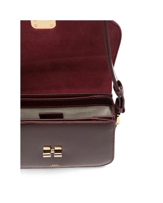 A.P.C. White Flap Shoulder Bag