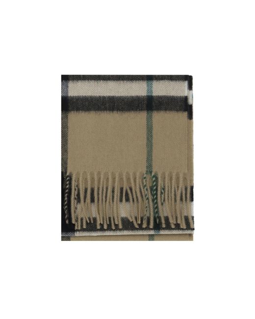 Burberry Multicolor Checked Fringed-Edge Scarf for men