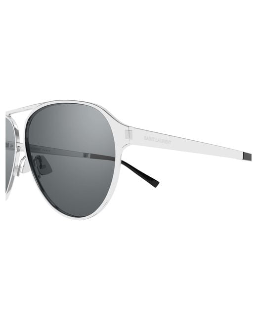 Saint Laurent White Eyewear Sl 734 Aviator Sunglasses for men