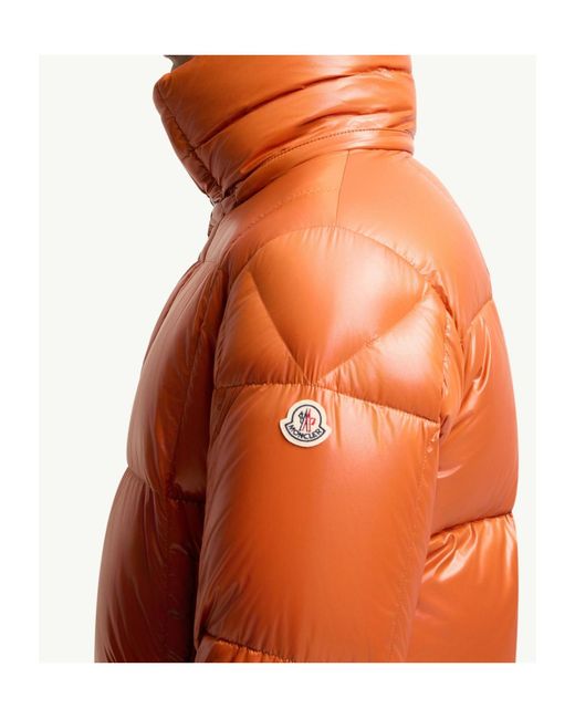 Moncler Orange Parana Hooded Short Down Jacket for men