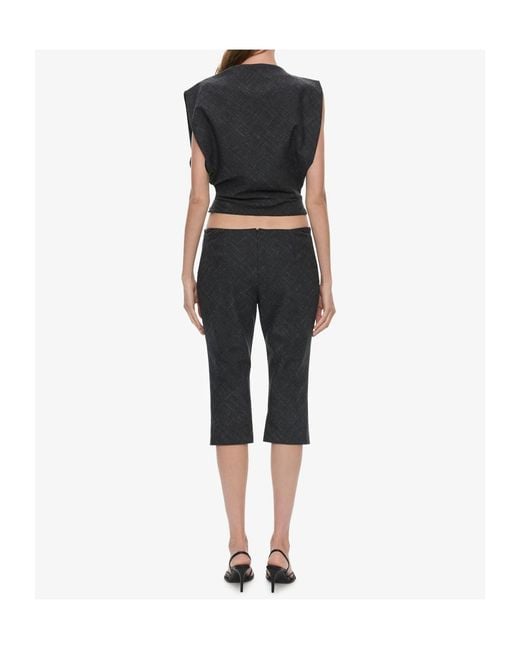 Christopher Esber Blue Mid-Rise Capri Pants