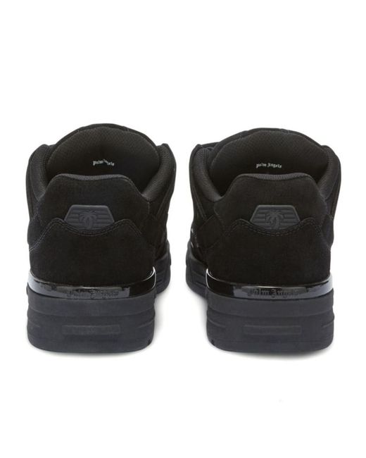Palm Angels Black Venice Lace-Up Suede Sneakers for men