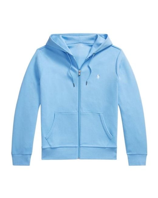 Polo Ralph Lauren Blue Ralph Lauren Zip-Up Logo Hoodie for men