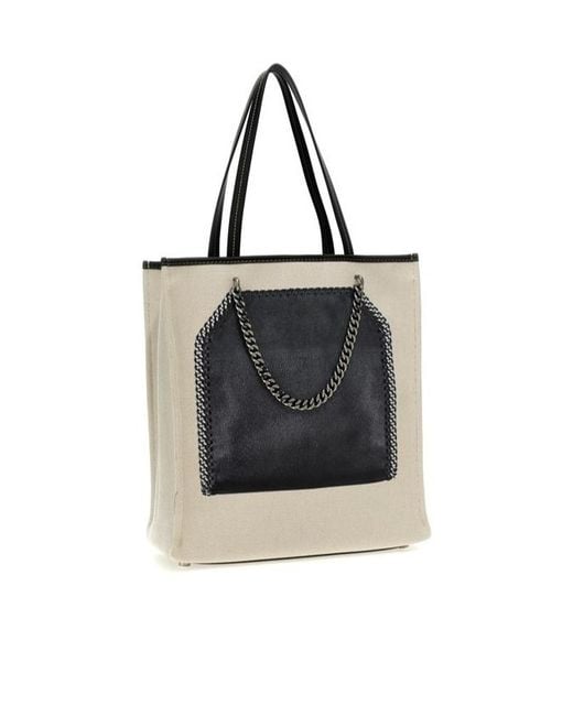 Stella McCartney Black Trompe Loeil Print On Shopping Bag