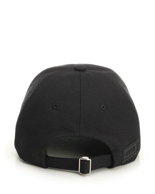 Loewe Black Logo Embroidered Cap for men