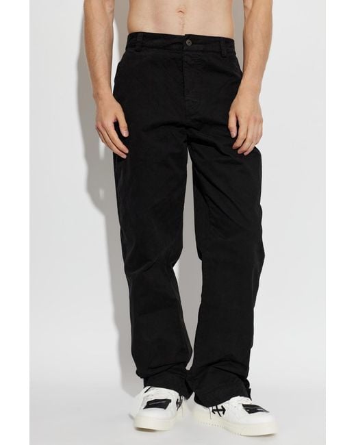 Off-White c/o Virgil Abloh Black Straight-Leg Trousers for men
