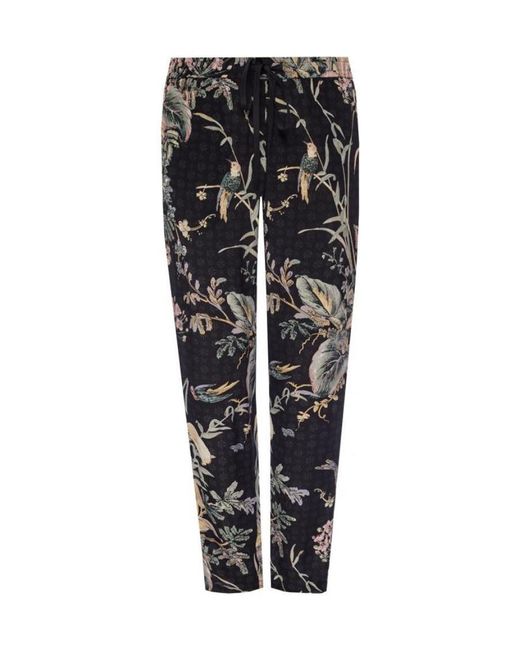RED Valentino Black Printed Casual Pants