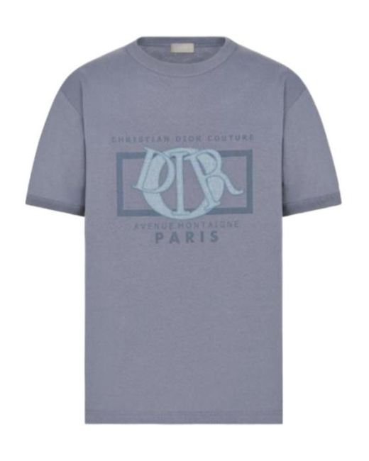 Dior Blue Homme Relaxed-Fit Crewneck T-Shirt for men