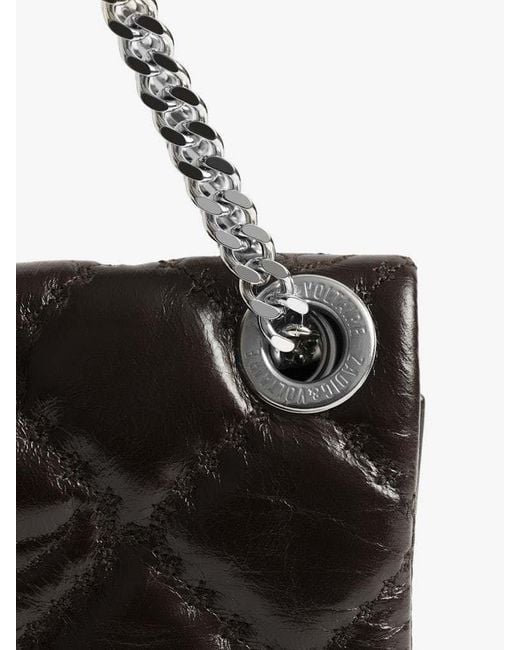 Zadig & Voltaire Black Rock Ii Vintage Monogram Clutch Bag