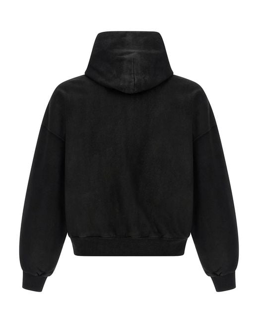 Balenciaga Black Long-Sleeved Zip-Up Hoodie for men