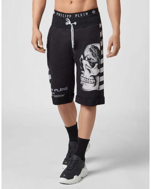 Philipp Plein Blue Logo Detail Shorts for men