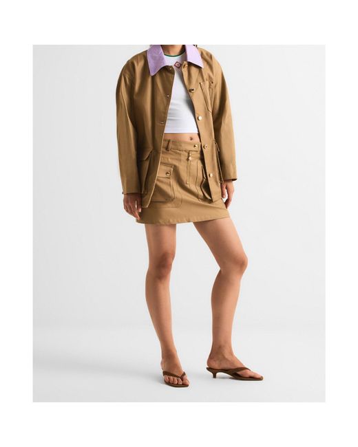Casablanca Natural Belt-Loop Skirt