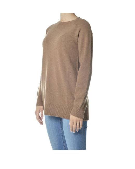 Max Mara Natural Long Sleeve Round Neck Pullover