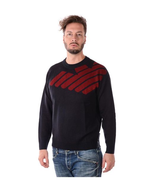Emporio Armani Red Logo Sweater for men