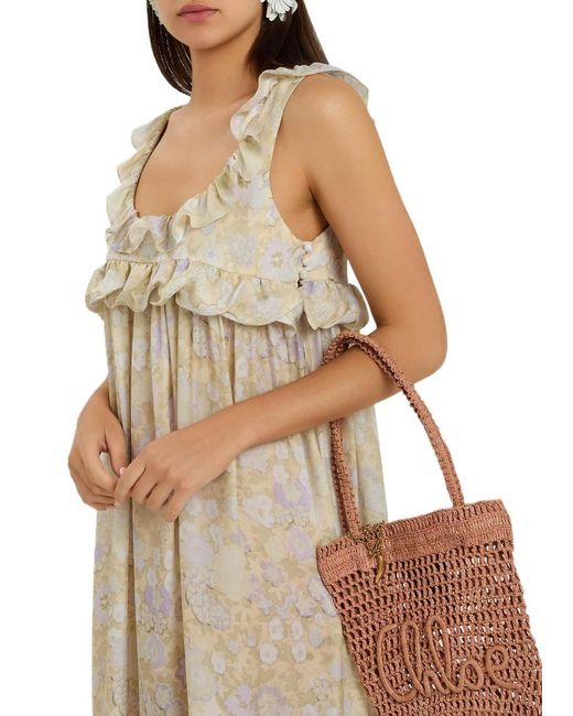 Chloé Natural Floral Silk Dress