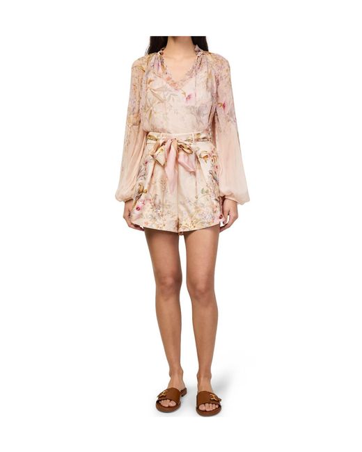 Zimmermann Pink Rebellion Billowing Blouse