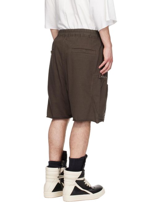 Rick Owens Gray Drawstring Shorts for men