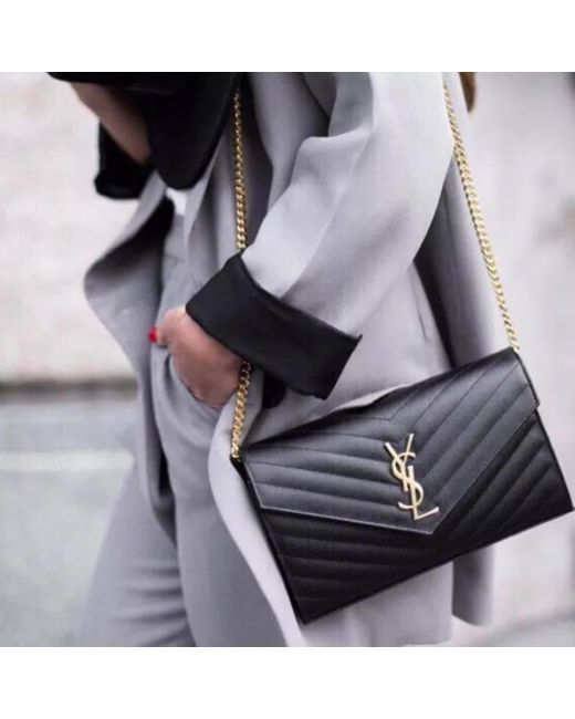 Saint Laurent Black Monogram Wallet