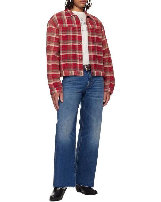R13 Red Checked Shirt Jacket