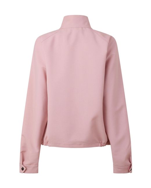 Miu Miu Pink Light Stand-Collar Zip-Up Jacket