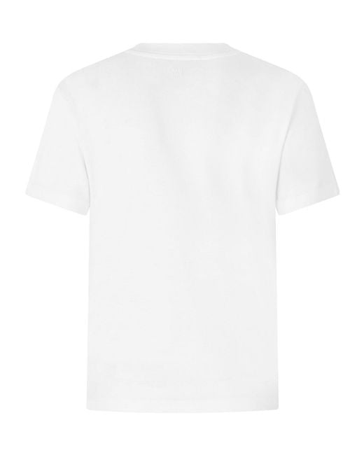 AMI White Crew-Neck Short-Sleeve Tee