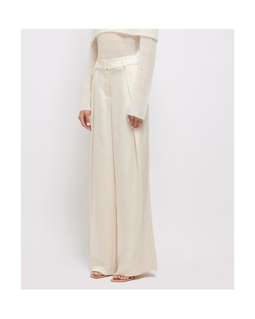 Jonathan Simkhai White Mercer Satin Trousers