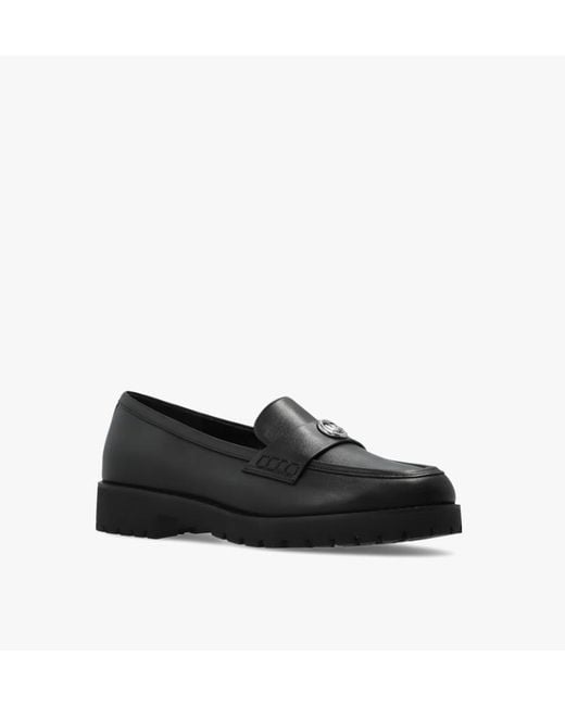 MICHAEL Michael Kors Black Round-Toe Loafers