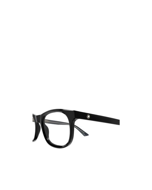 Montblanc White Eyewear Square Frame Glasses for men