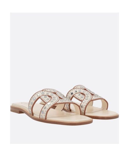 Tod's Multicolor Studded Slip-On Sandals