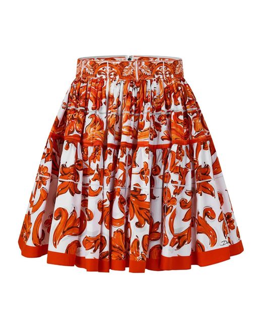 Dolce & Gabbana Printed Layered Cake Skirt