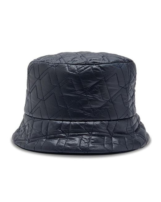 Moncler Blue Reversible Quilted Nylon Bucket Hat