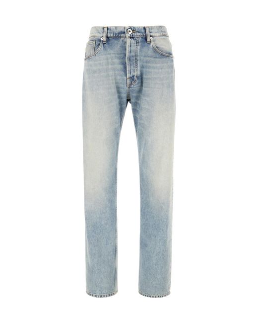 Lanvin Blue Logo Patch Jeans for men