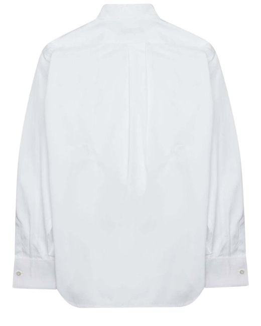 Dior White Blouse With Ruffled Neckline