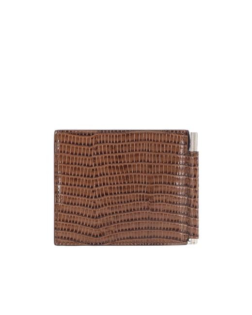 Tom Ford Brown Bi-Fold Wallet for men
