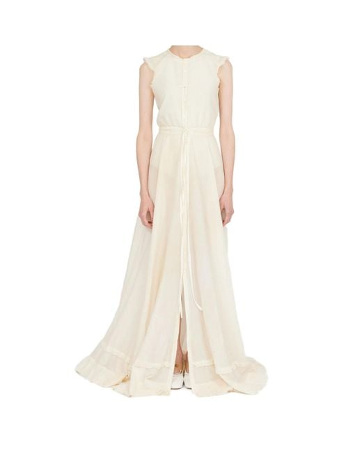 MM6 by Maison Margiela White Cotton Gown