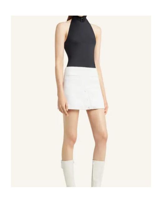 Courreges White Tweed Mini Skirt