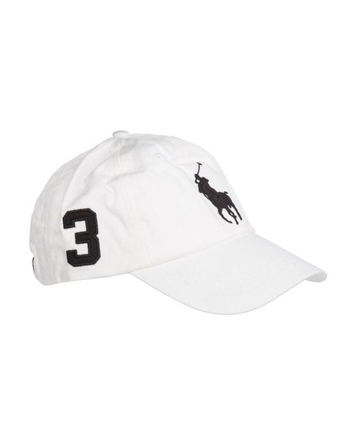 Polo Ralph Lauren White Logo Embroidered Baseball Cap for men