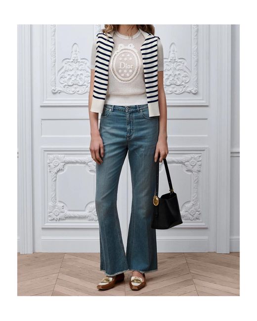 Dior Blue Iviera Flared Jeans