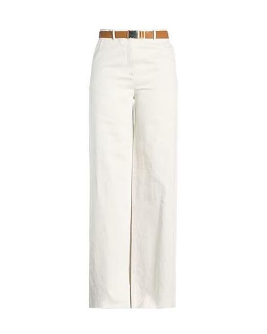 Max Mara White Wide-Leg Trousers