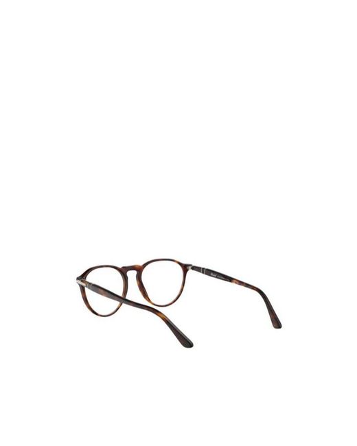 Persol Metallic Oval Frame Glasses for men