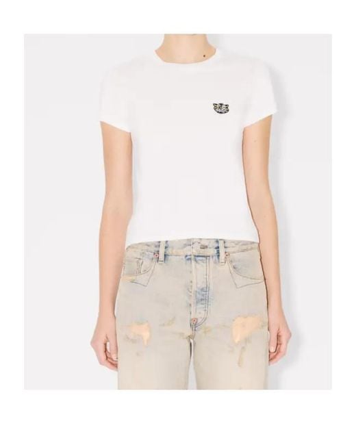 KENZO White Gots Wild Tiger Printed Crewneck T-Shirt