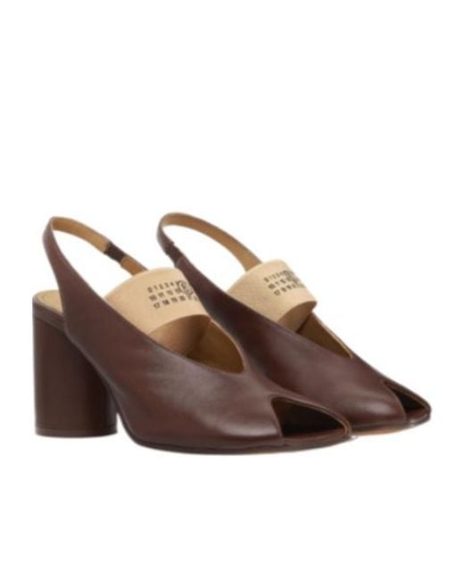 MM6 by Maison Margiela Brown Open-Toe Sandals