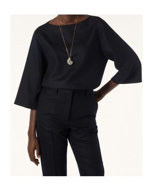Loro Piana Black Mara Royal Lightness Blouse