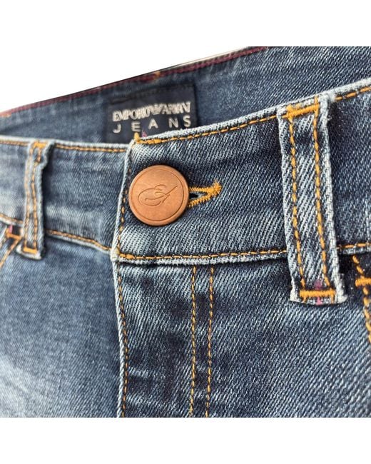 Armani Jeans Blue Zipper Button Denim Pants