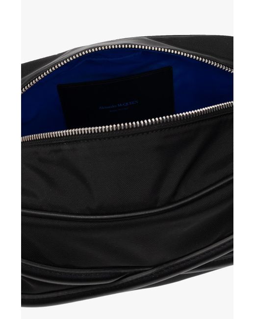 McQueen Black Zip-Around Toiletry Bag for men