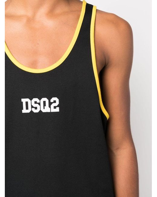 DSquared² Black Sleeveless Tank Top for men