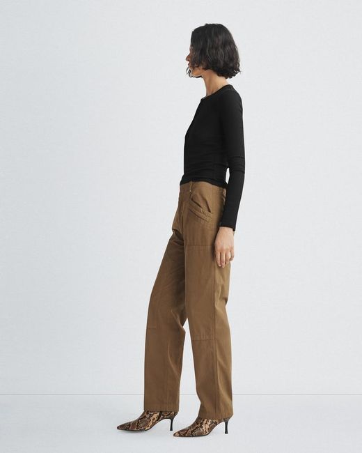 Rag & Bone Green Malia Overalls Casual Pants